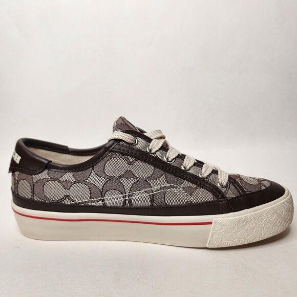 Coach Citysole Platform Sneaker Shoes Monogram Logo Womens Size 8 - Picture 3 of 16
